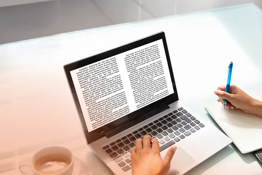 Manuscript copy editing services